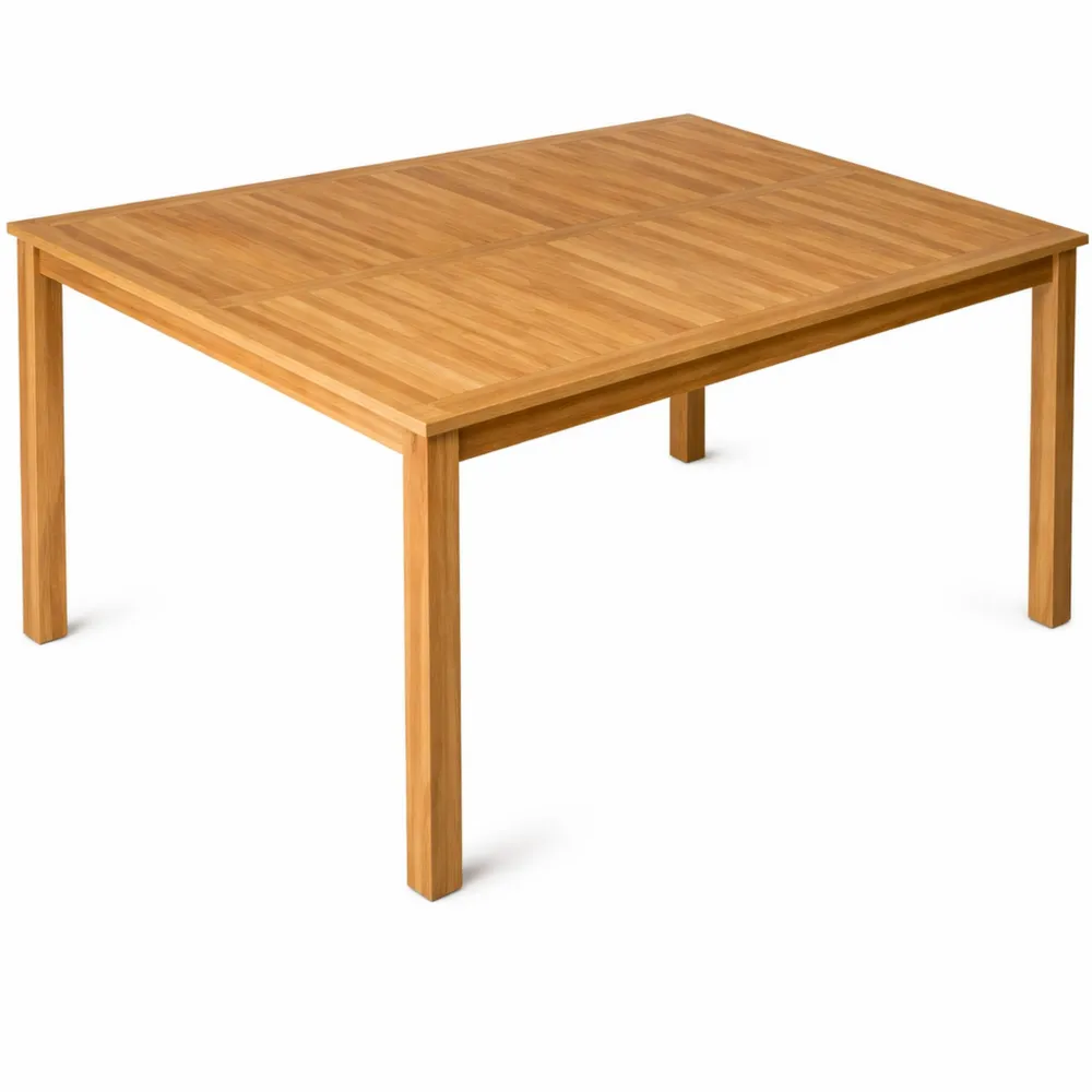 Holz-Gartentisch aus Teak, wetterfest, braun