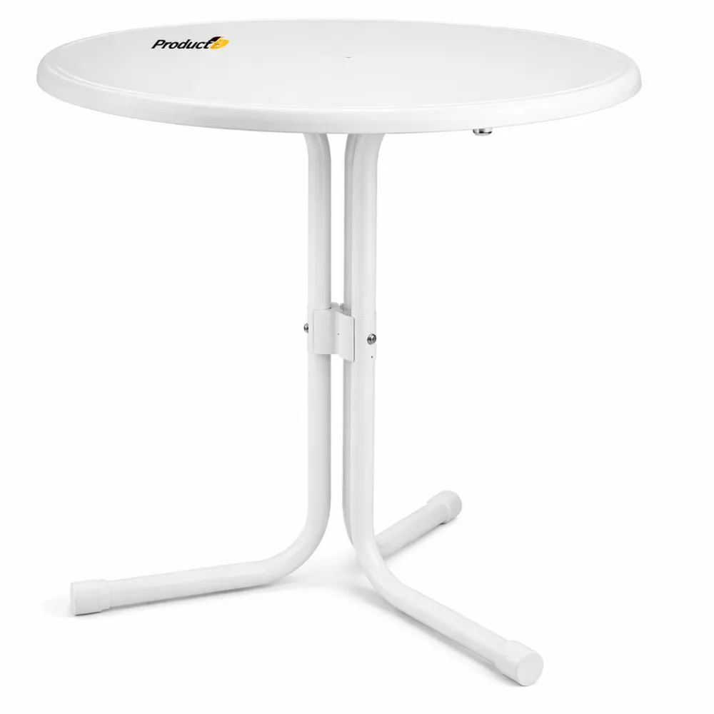 Runder Outdoor-Bistrotisch Ø 60 cm, wetterfester Balkontisch
