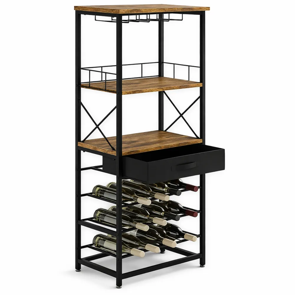 Metall-Weinregal für 7-30 Flaschen, vielseitiges Lagerregal