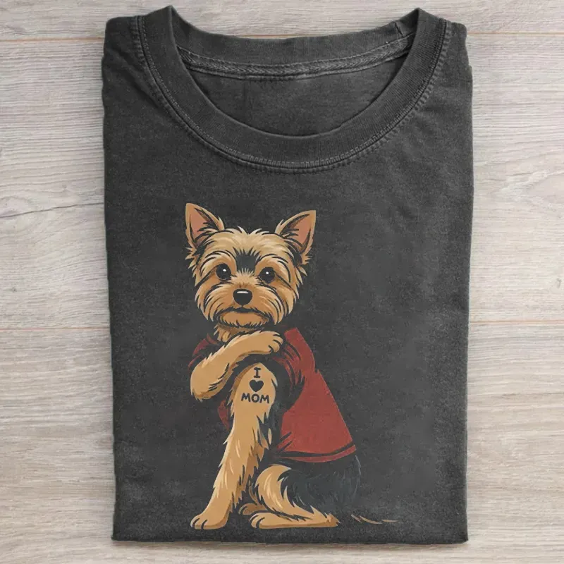Yorkie Featuring Tattooed T-shirt