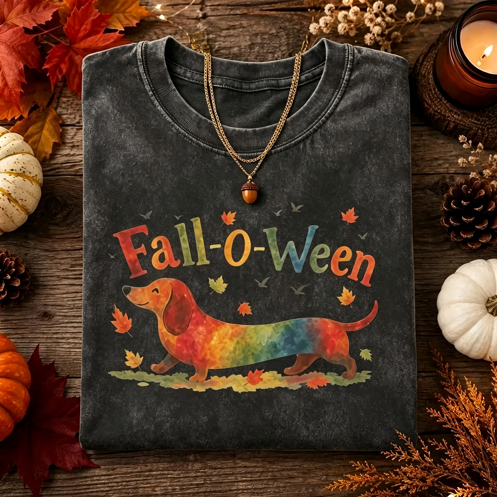Fall-O-Ween Dachshund T-shirt