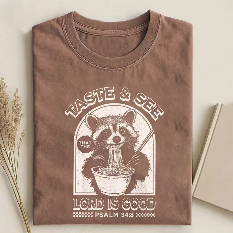 Christian Raccoon Ramen T-shirt