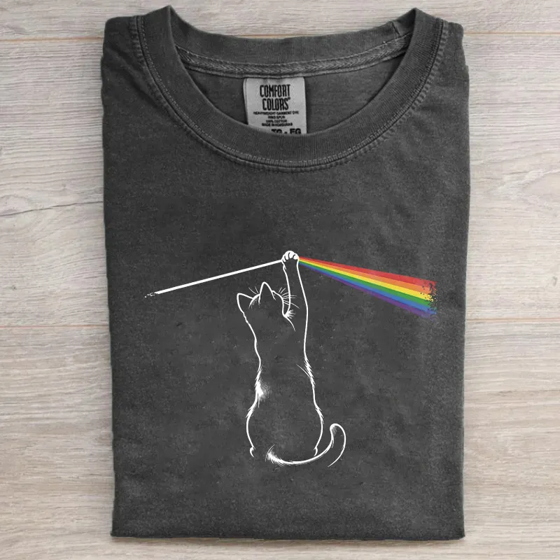 Rainbow Cat Subtle LGBTQ T-shirt