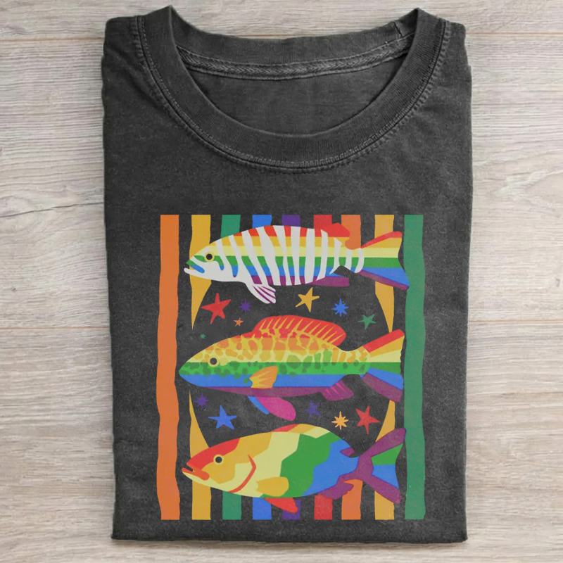 Rainbow Pride Fish T-shirt
