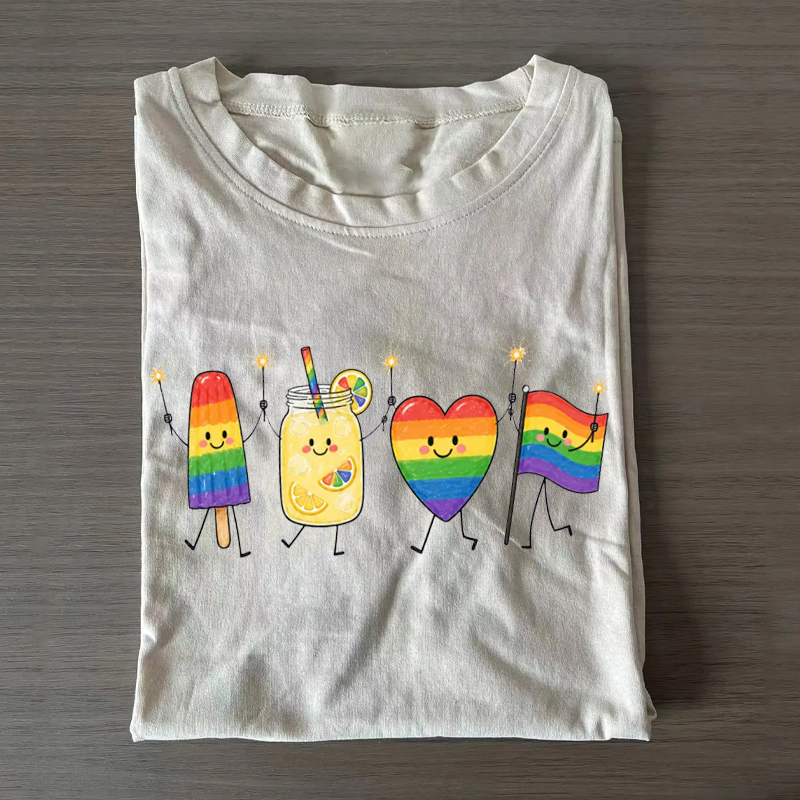 Rainbow Heart Popsicle T-shirt