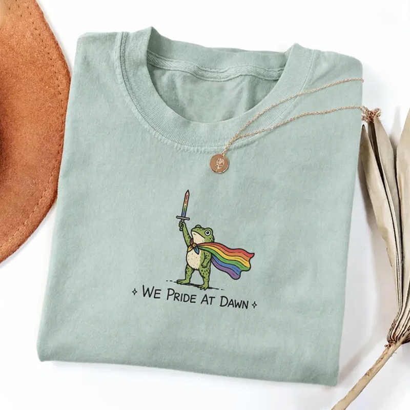 We Ride At Dawn Frog Lgbtq Pride T-shirt