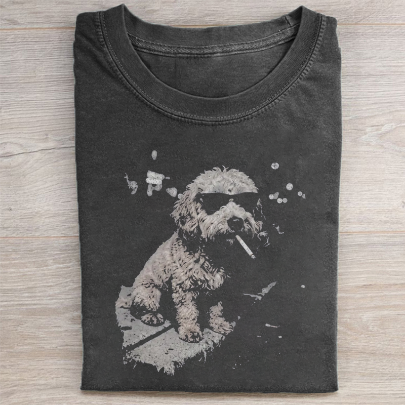 Funny Dog Smoking Goldendoodle T-shirt