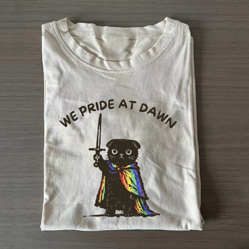 We Pride at Dawn Black Cat Warrior T-shirt