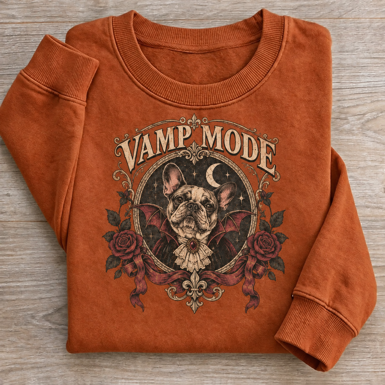 Vamp Mode French Bulldog Halloween Sweatshirt