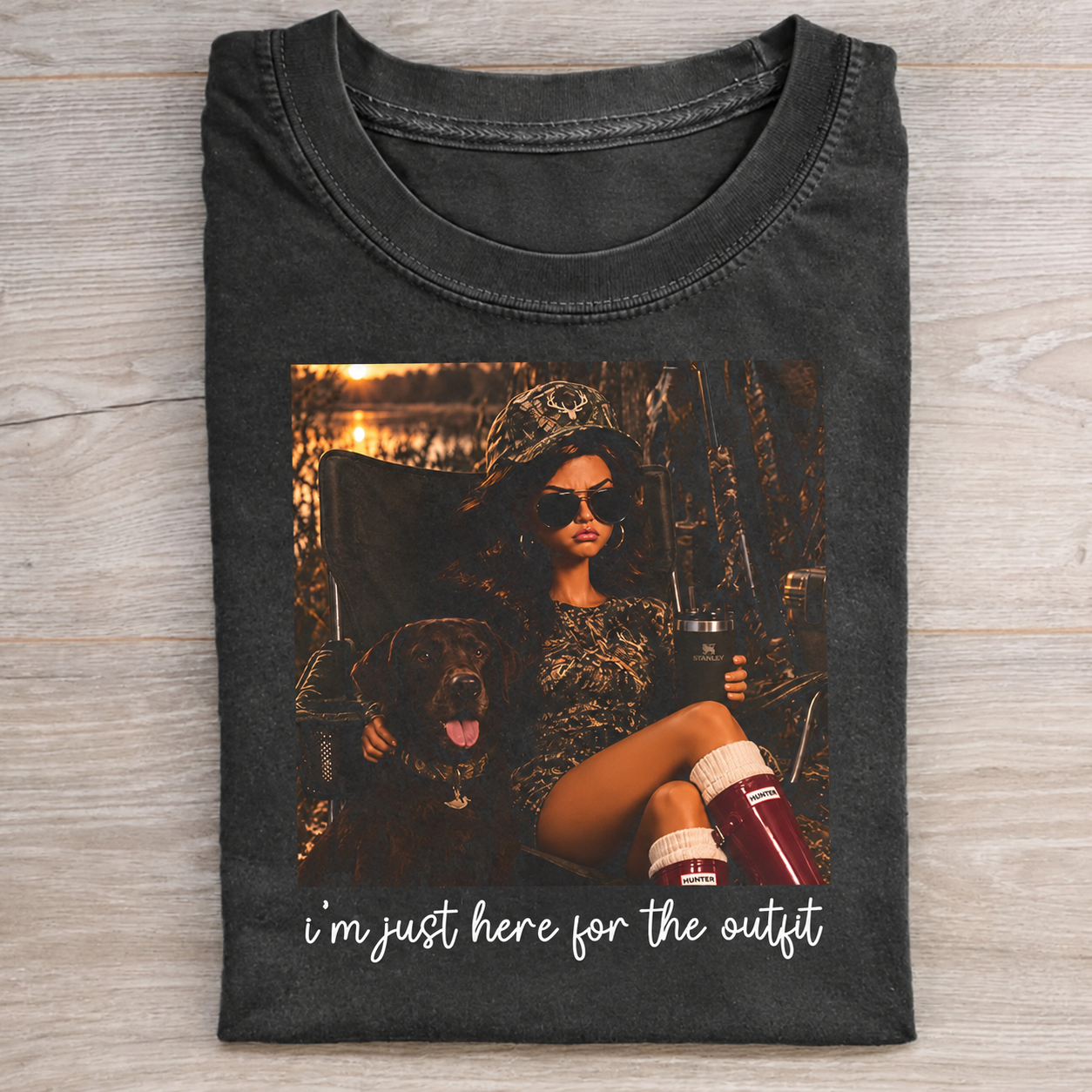 I'm Just Here For The Outfit Doll Hunting T-shirt