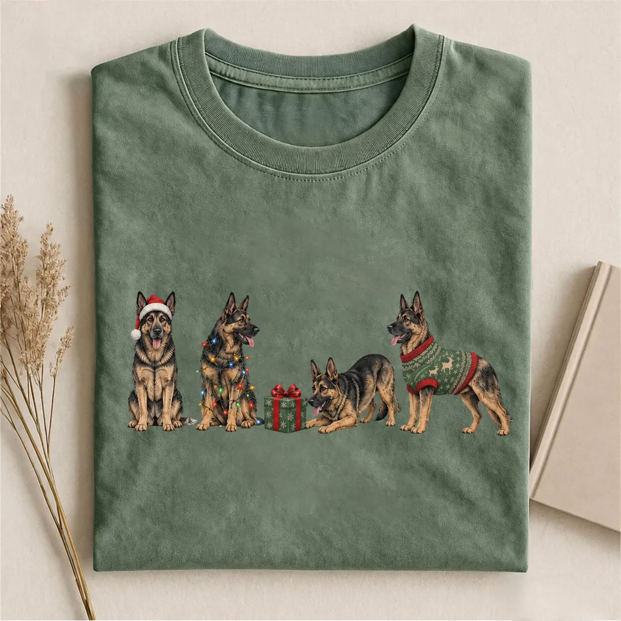 Christmas German Shepherds T-shirt