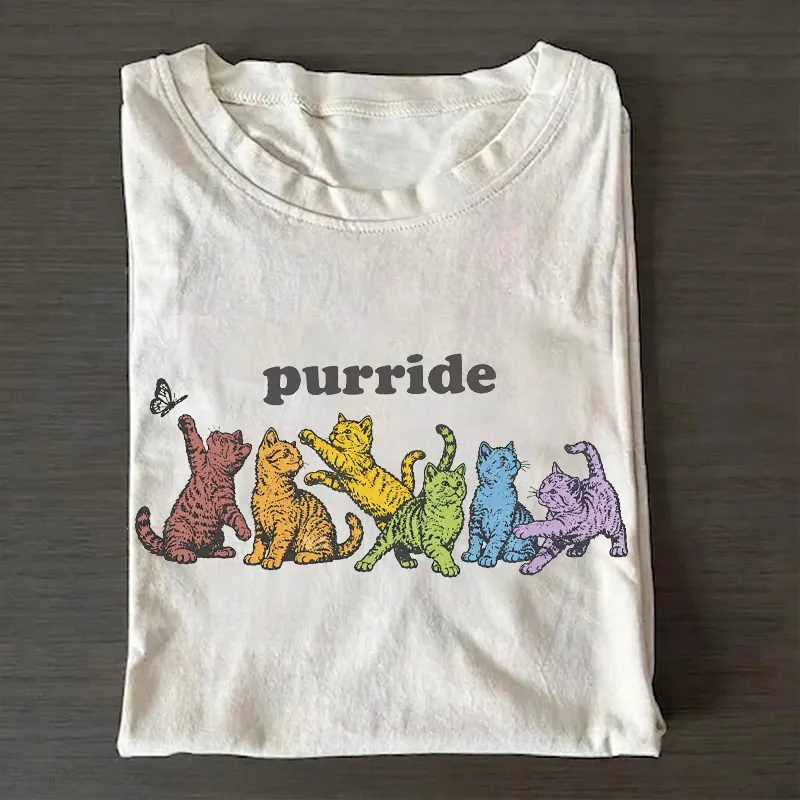Purride Rainbow Cats LGBTQ T-shirt