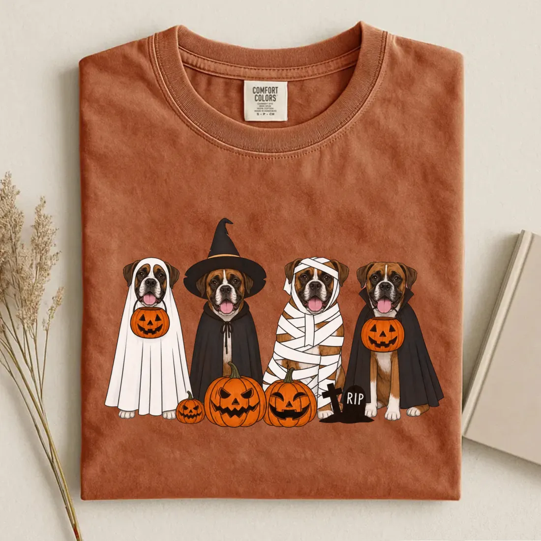 Halloween Spooky Cute Boxer Dogs T-shirt