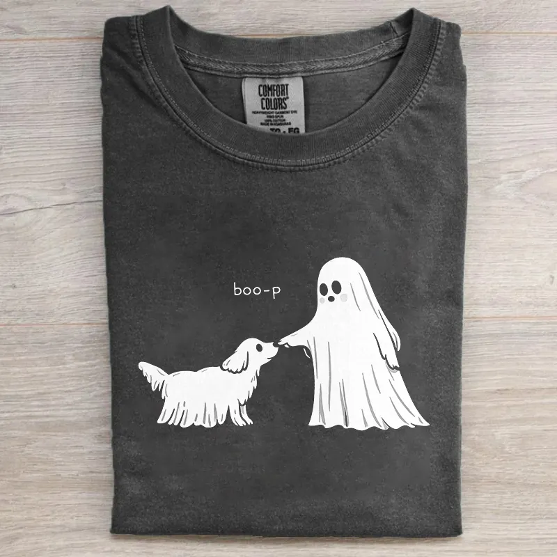 Boo-P Halloween Cute Ghost Dog T-shirt
