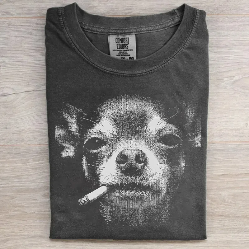 Smoking Chihuahua T-shirt