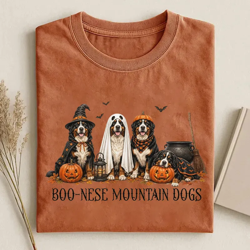 Boo-Nese Mountain Dogs Halloween T-shirt