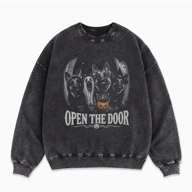 Open Door Trick Treat German Shepherd Dogs Sweatshirt