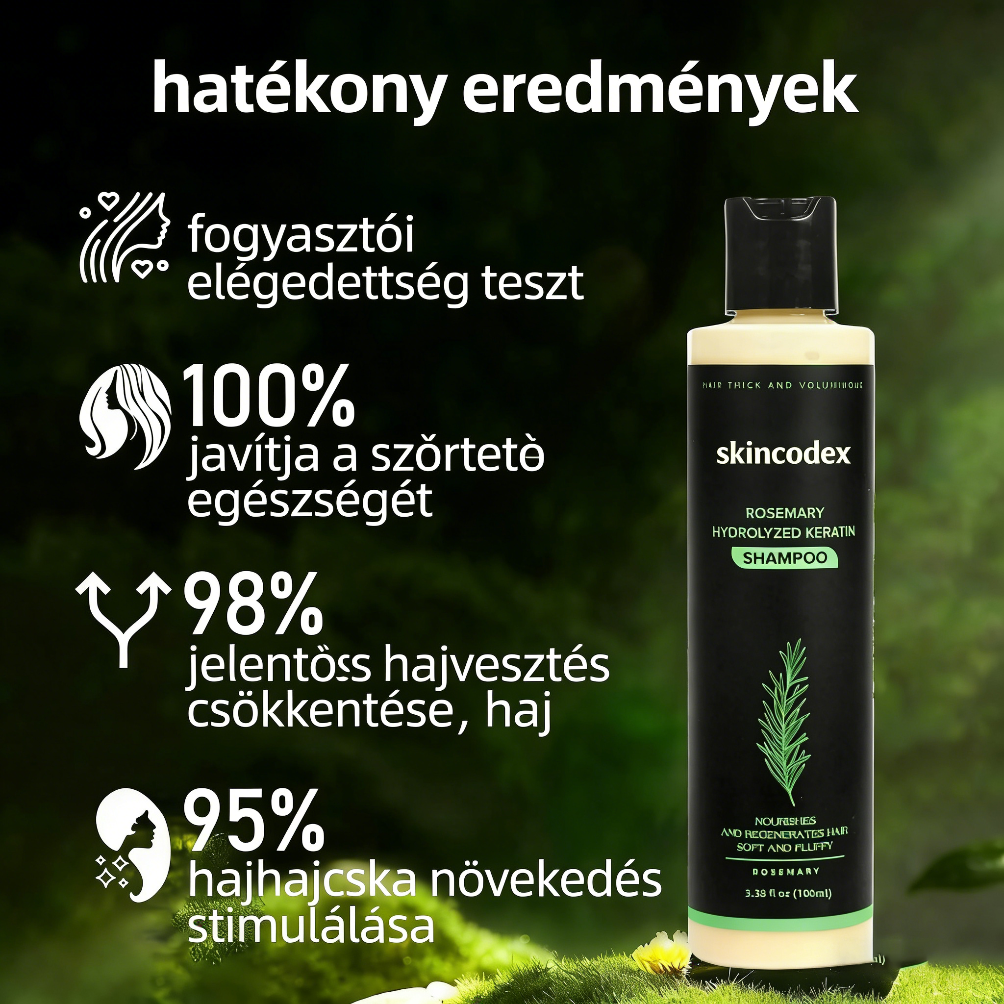 🔥LAST DAY 50% OFF - 🎅Skincodex®-Organic Rosemary Hair Growth Shampoo & Hair Conditioner