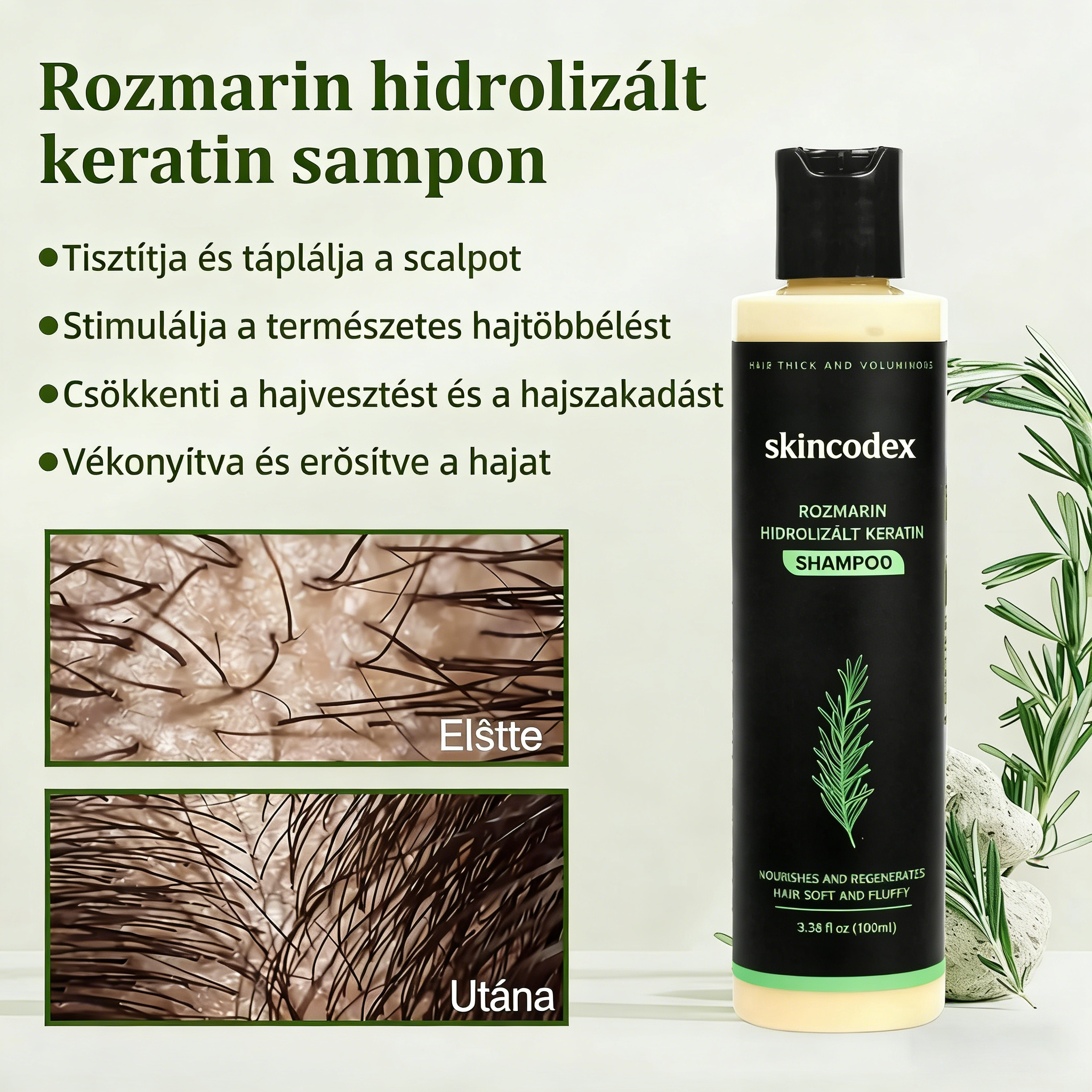 🔥LAST DAY 50% OFF - 🎅Skincodex®-Organic Rosemary Hair Growth Shampoo & Hair Conditioner