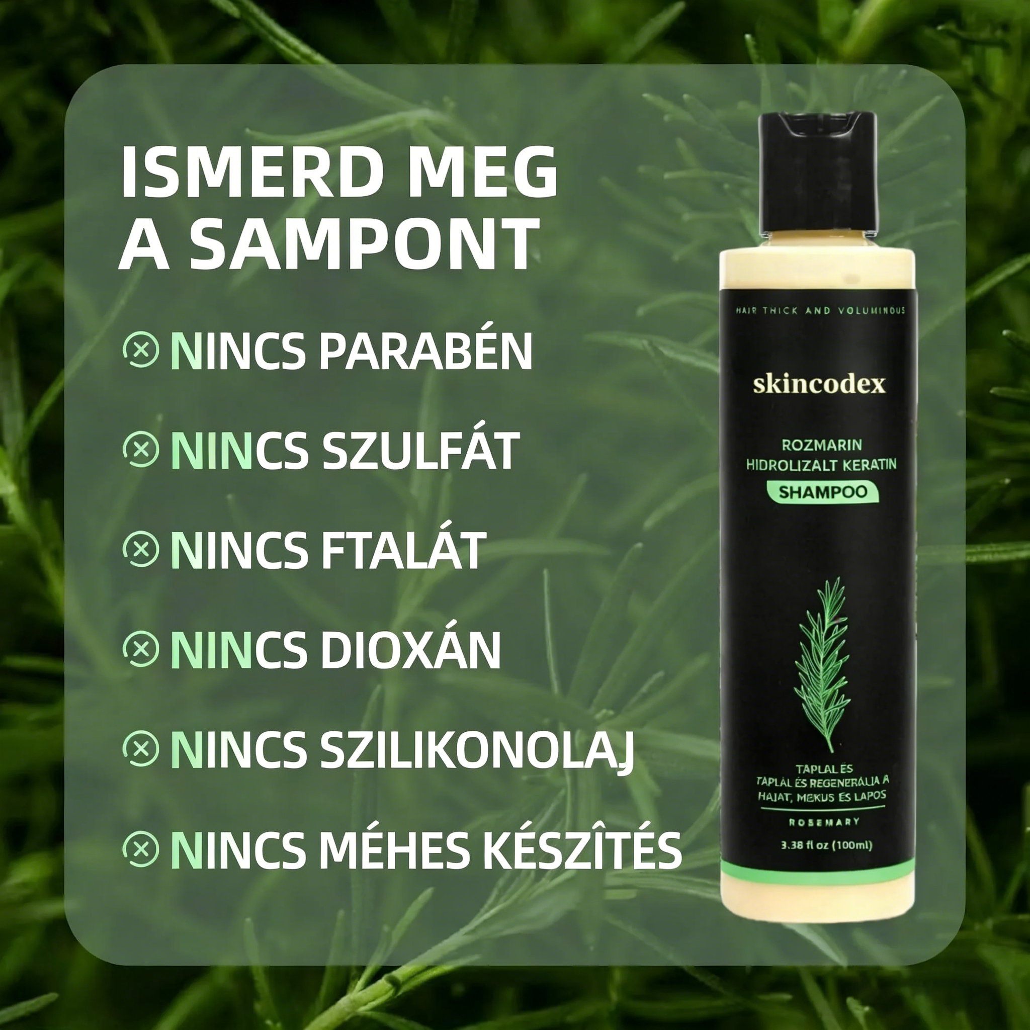 🔥LAST DAY 50% OFF - 🎅Skincodex®-Organic Rosemary Hair Growth Shampoo & Hair Conditioner