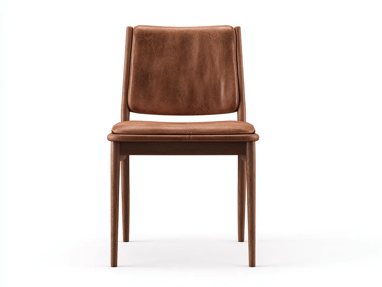 Sillas de comedor cuero sintético y madera 52x55x80 cm - marrón - diseño moderno apta para comedor-Sofagetio