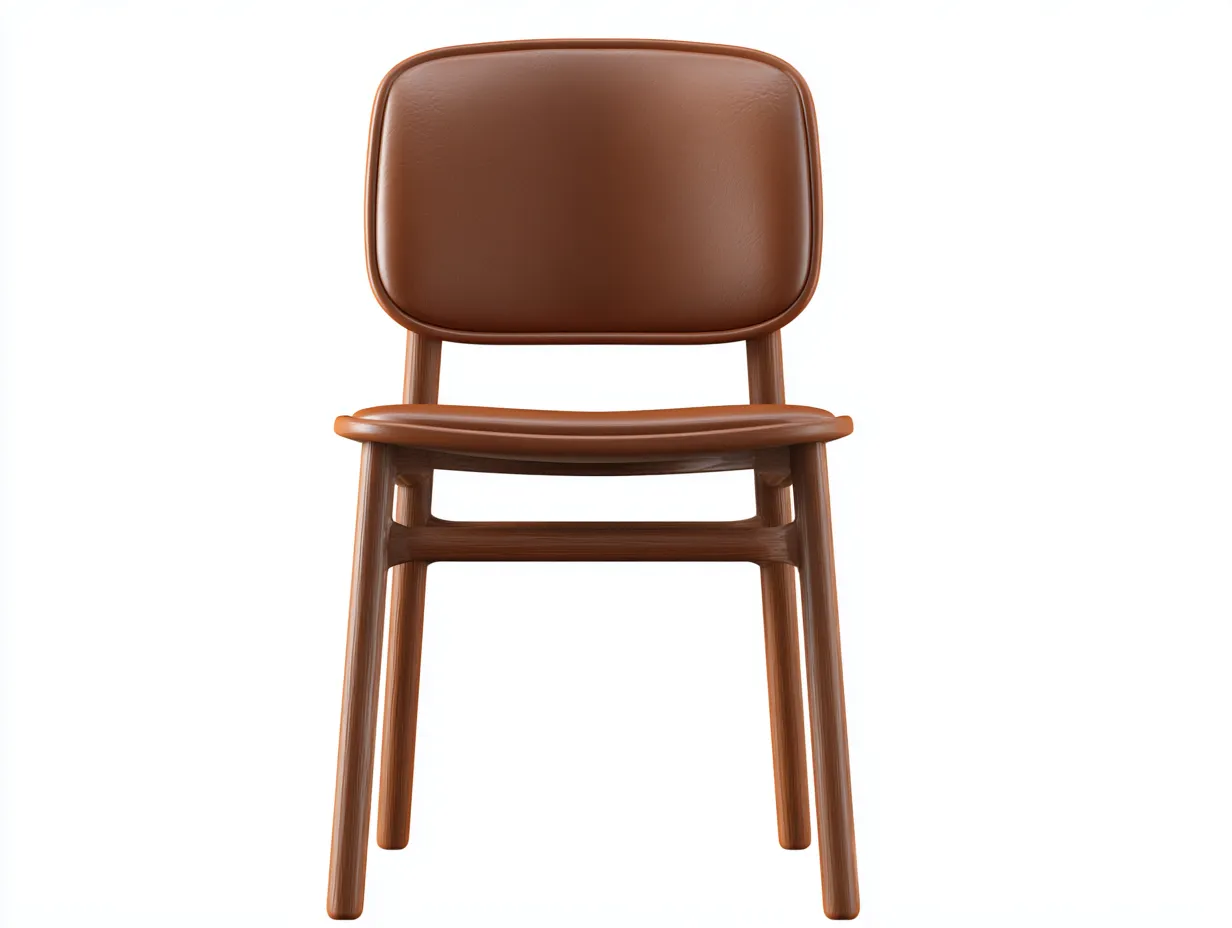 Sillas de comedor madera maciza y tapizado cuero sintético 55x50x80 cm - marrón - diseño moderno-Sofagetio