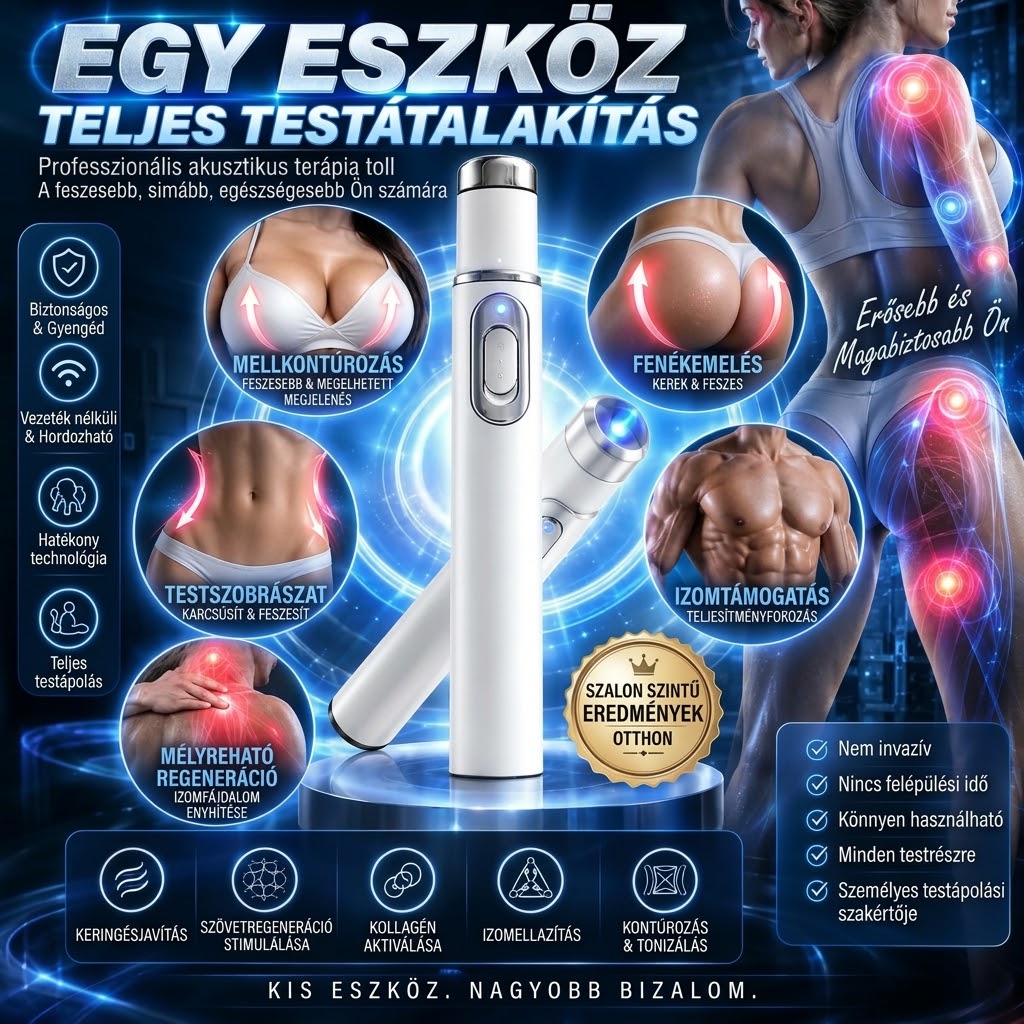ULTRASONIC SHOCK WAVE BODY REMODELING SYSTEM™ – Fokozza a mell teltségét és megemeli a feneket. Serkenti az izomnövekedést. Fokozza a vérkeringést. Enyhíti a fájdalmat.