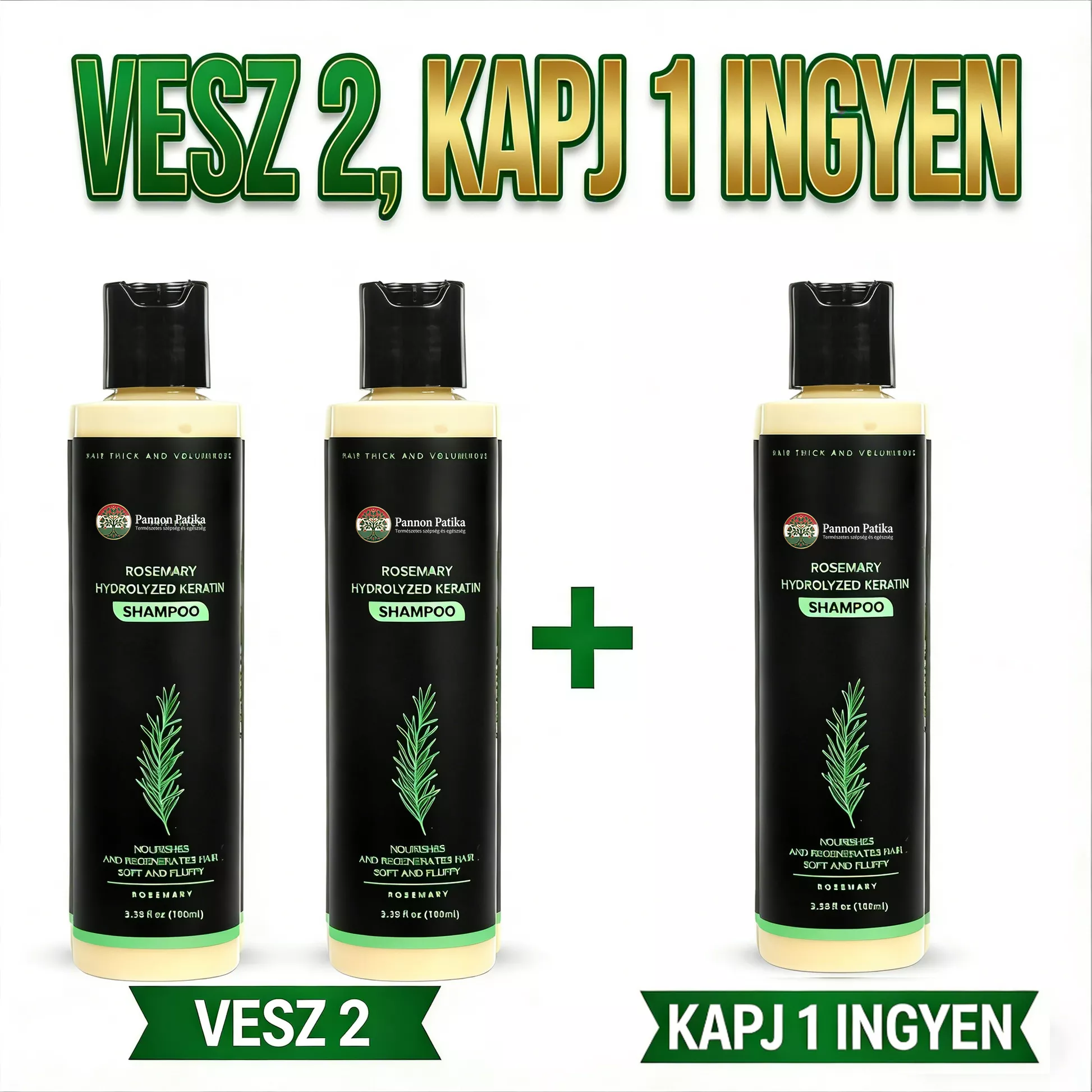 🔥UTÓS NAP 50% KEDVEZMÉNY - 🎅Skincodex® - Bio rozmaringos hajnövesztő sampon és hajbalzsam