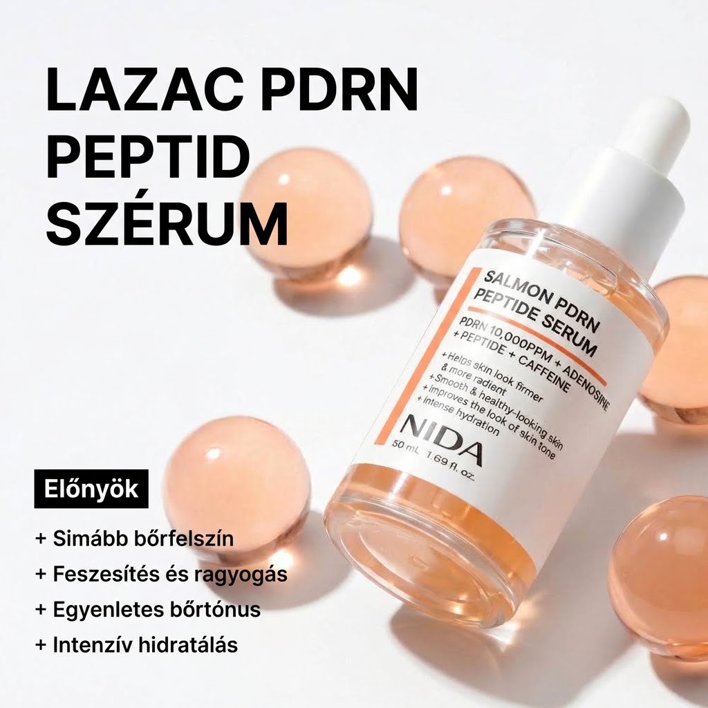NIDA Lazac-PDRN Peptidszérum – 10 000 PPM lazac-PDRN a látványosan ragyogó, fiatalos bőrért!