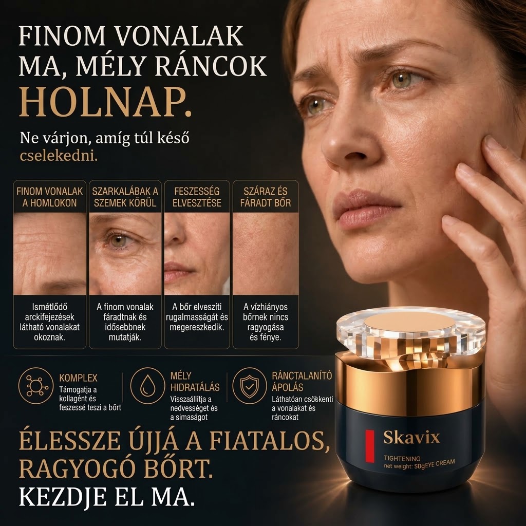 💎 Skavix® Ránctalanító és Feszesítő Krém ✨ Képlet a simább, feszesebb megjelenésű bőrért | 50 g