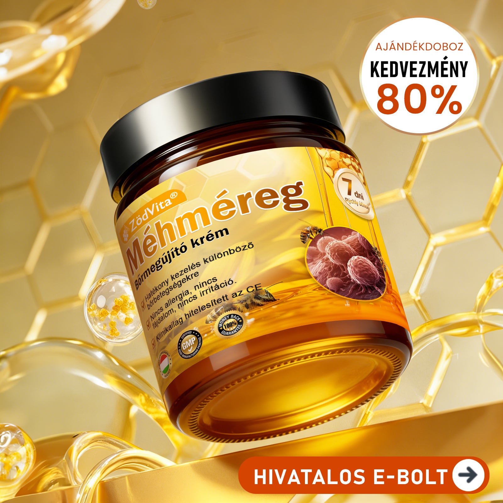 🌿 Bőrgyógyász ajánlása ✨ ZödVita® Méhméreg Bőr Helyreállító Krém 🔥 Magyar fejlesztés, magyarországi gyártás és szállítás