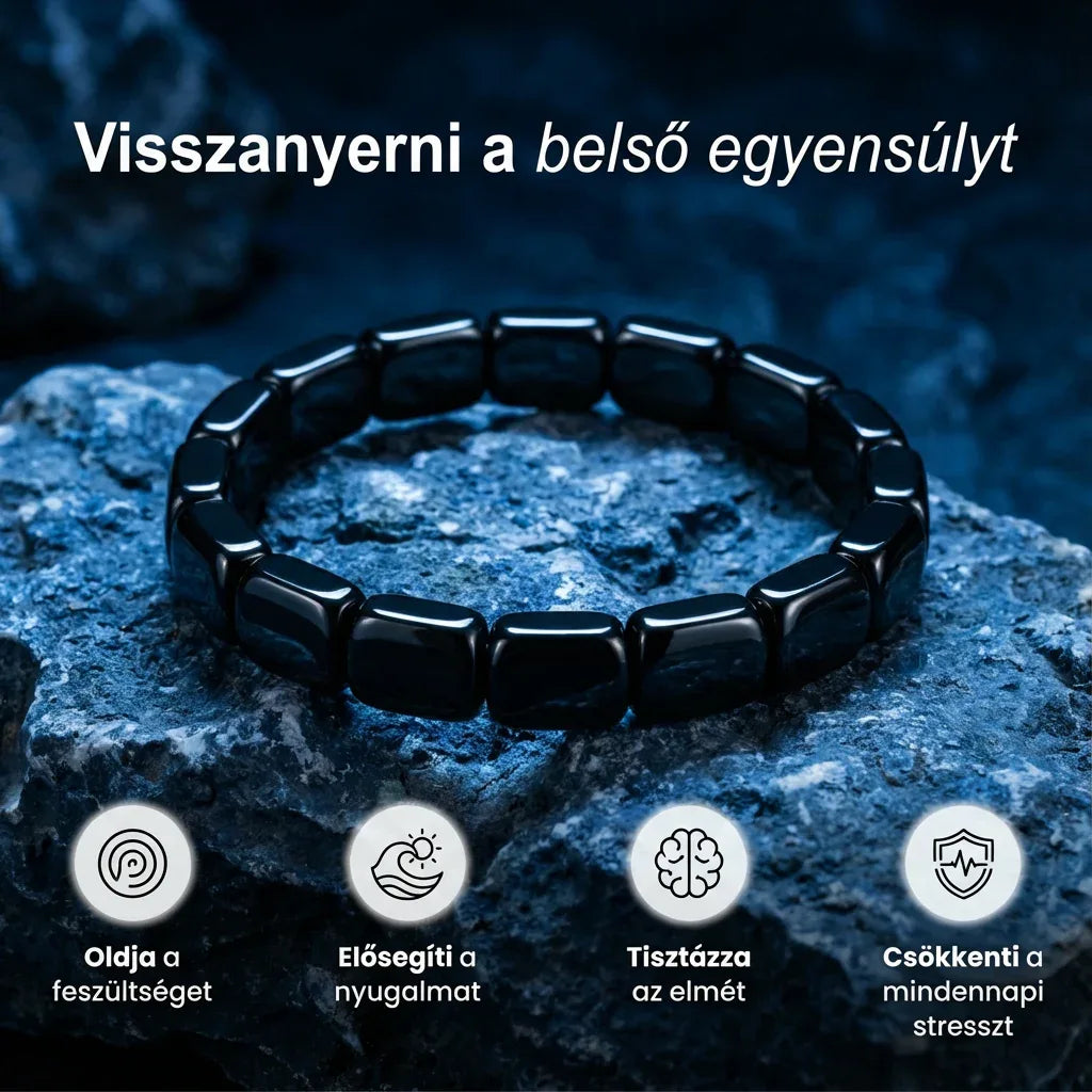 Pannon Patika® – Mágneses Hematit Karkötő