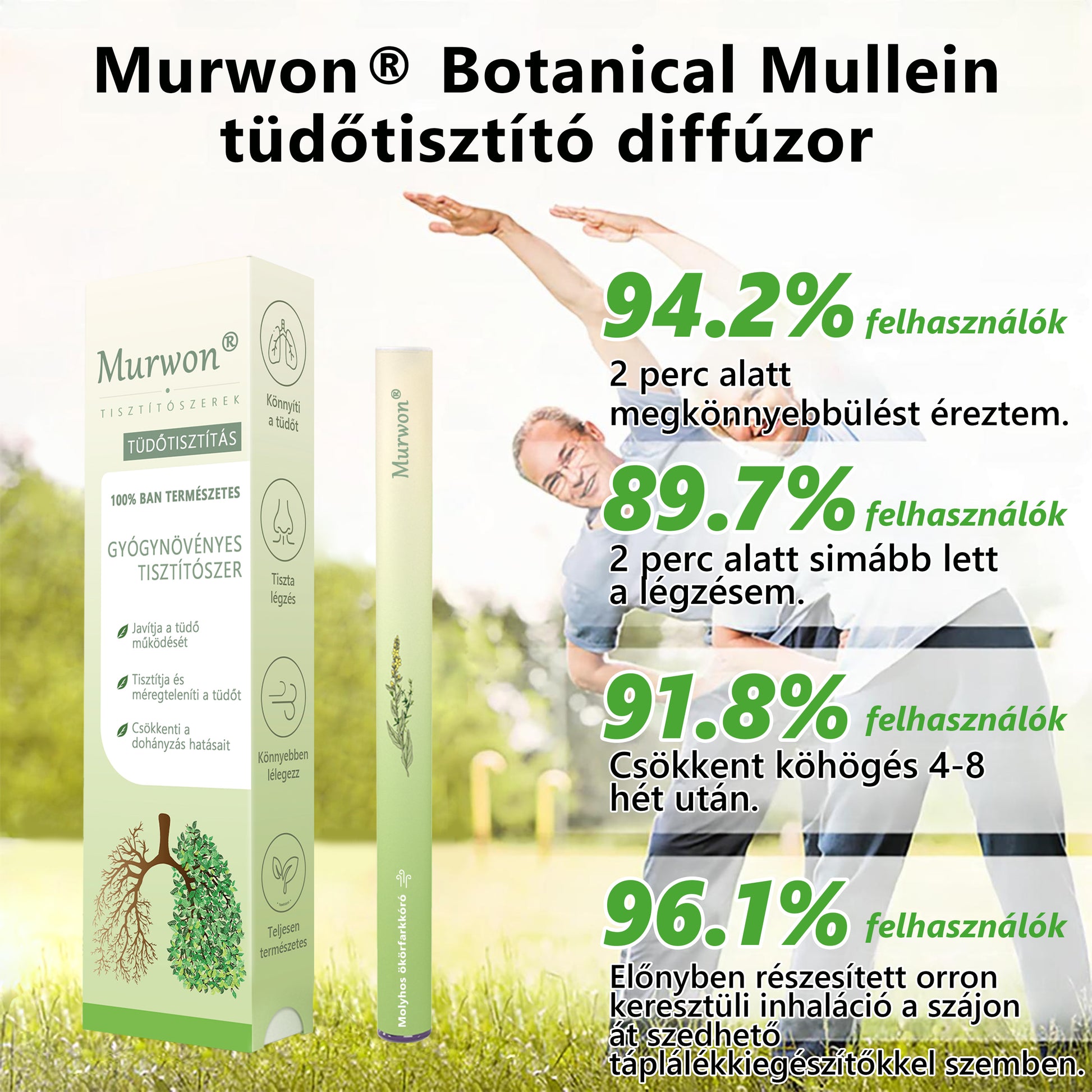 Magyar tulajdonban és üzemeltetésben ✅ Murwon® botanikus ökörfarkkóró (Mullein) tüdőtisztító diffúzor (🫁 köhögés, garatgyulladás, légszomj, köpet, orrdugulás, hörghurut, hörghurut, allergiás tünetek, tüdő diszkomfort) 💚