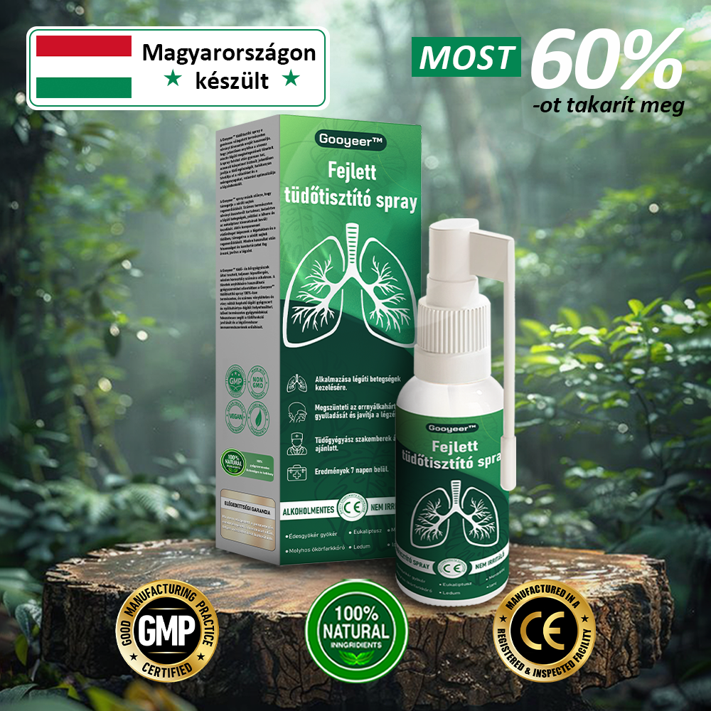 🍈🍈𝐆𝐨𝐨𝐲𝐞𝐞𝐫™ Fejlett Tüdőtisztító Spray -Támogatja a tüdő, a hörgők és az orrmelléküregek egészségét, elősegíti a légzőrendszer egészségét és a könnyebb légzést