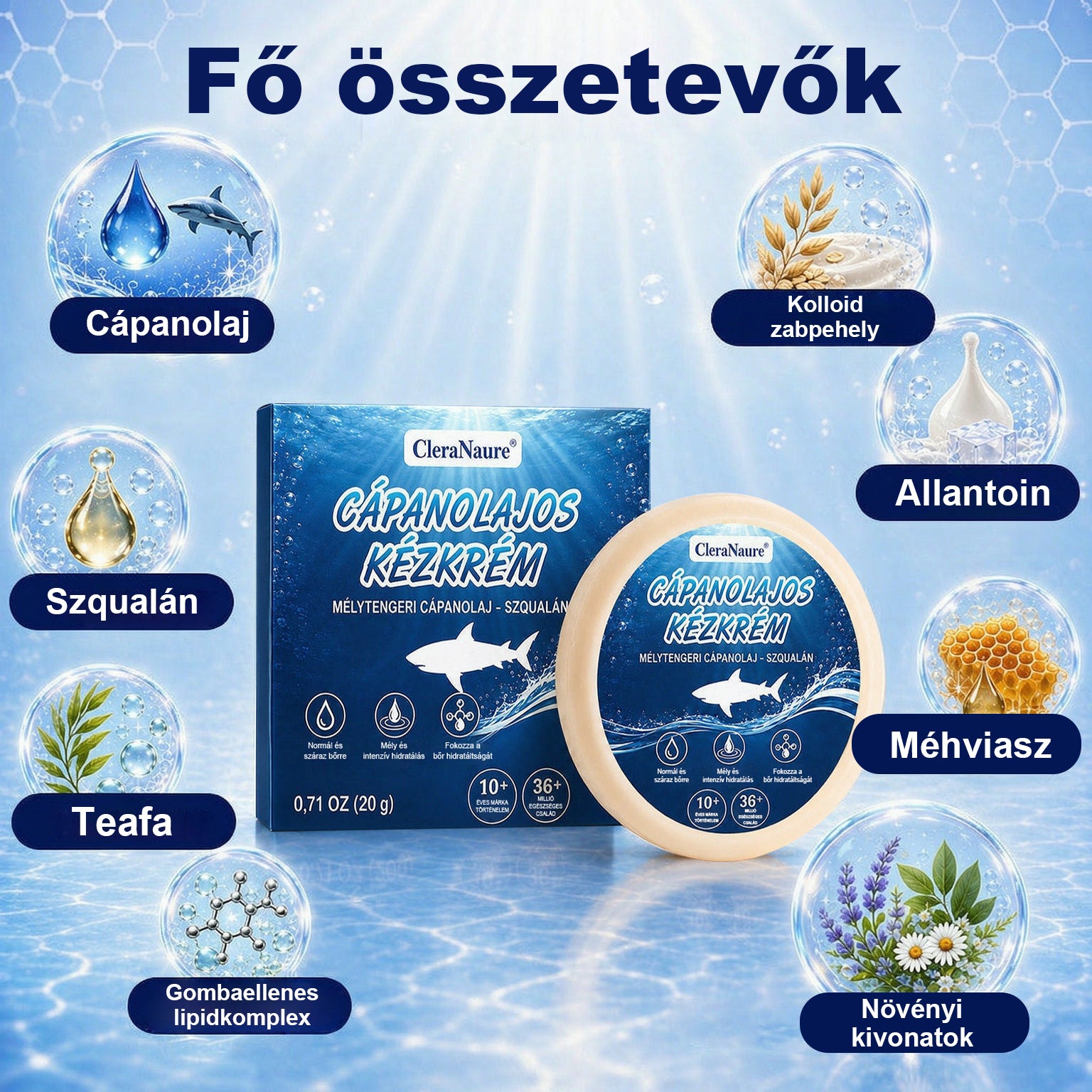 🥇CleraNaure® Cápaolajos Kézápoló Krém
