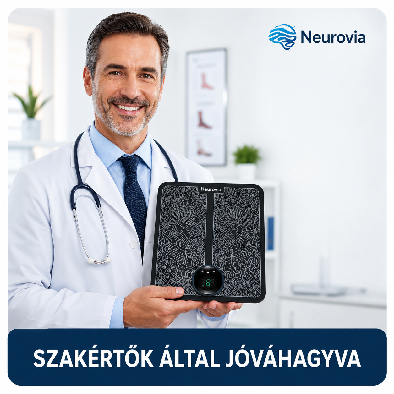 MA: 1+1 INGYEN! Neurovia™ EMS Lábaktiváló Kezelés Duzzadt, nehéz vagy gyengének érződő lábakra – otthoni használatra.