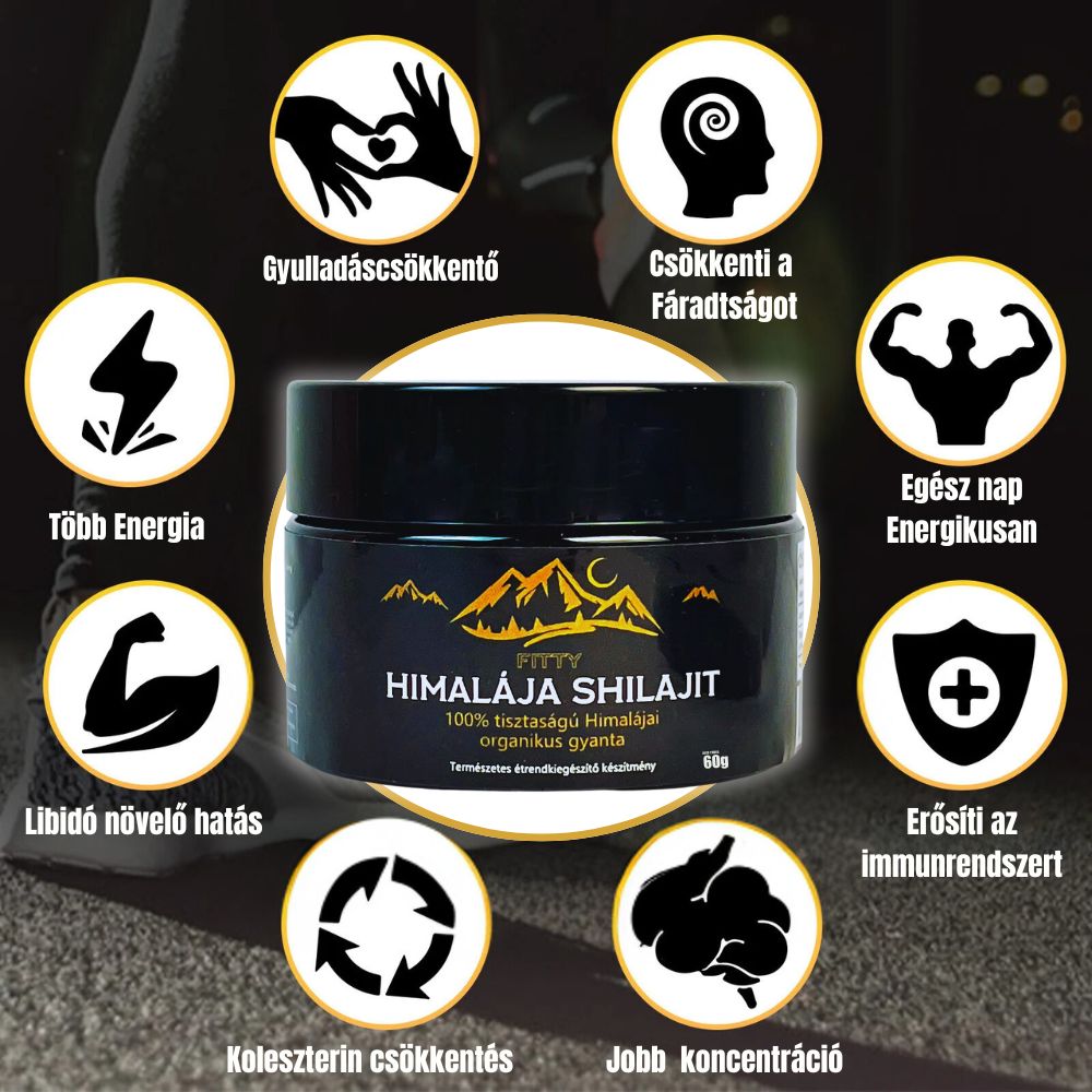 Himalája Shilajit - 85+ ásványi anyaggal (60G)🥇 6000+ gyógynövény ereje egyetelen dobozban