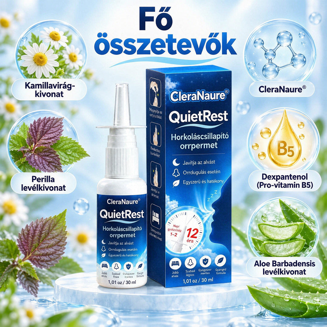 🥇CleraNaure® QuietRest horkoláscsökkentő orrspray