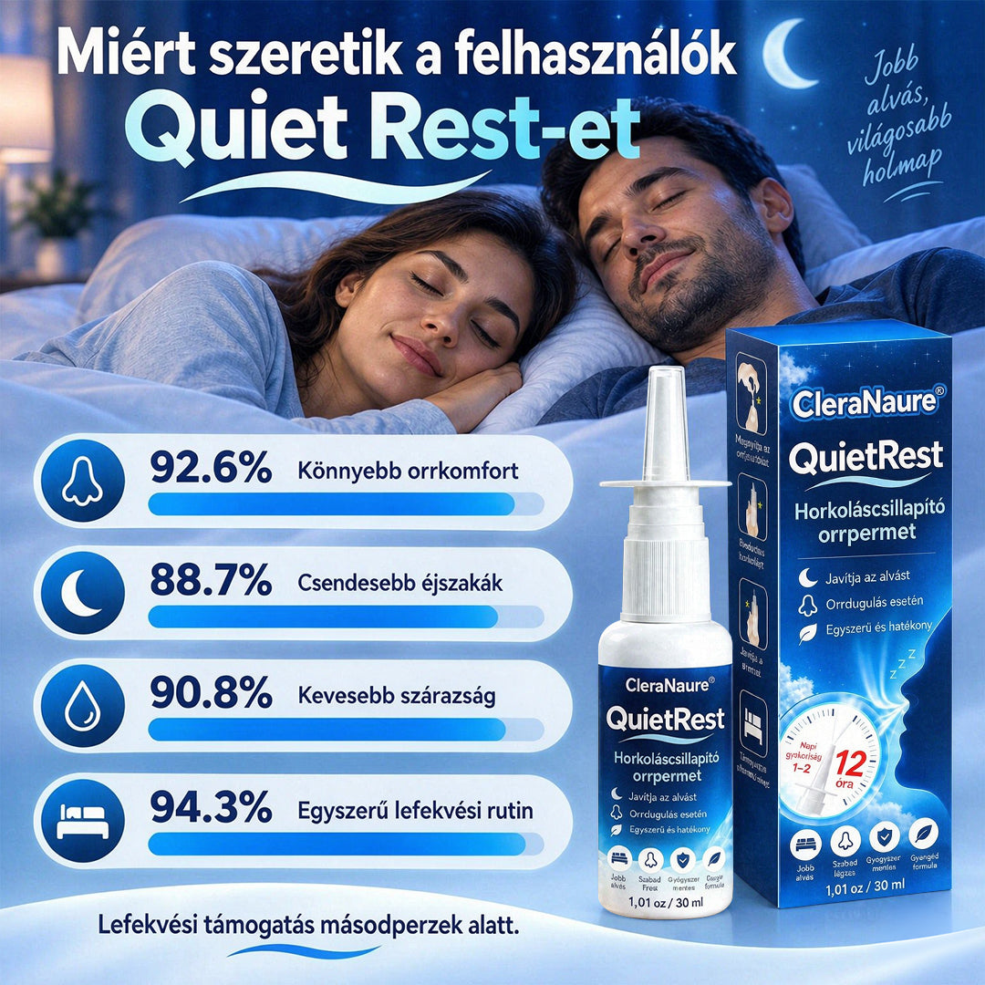 🥇CleraNaure® QuietRest horkoláscsökkentő orrspray