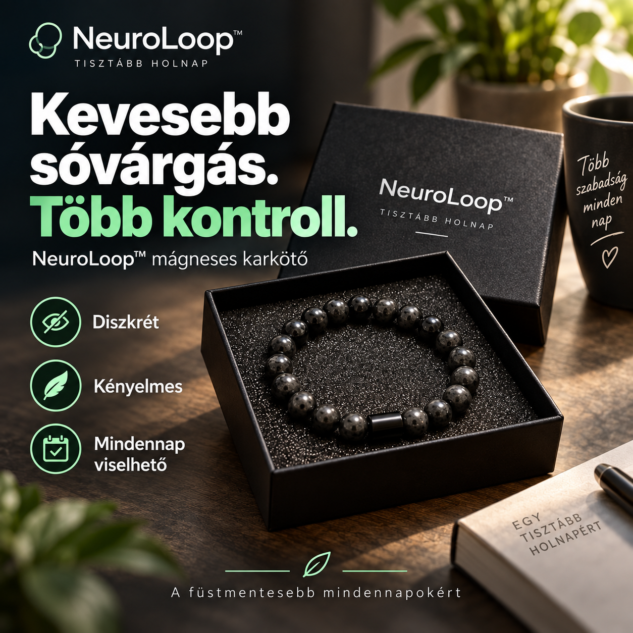 NeuroLoop™ – Hagyd abba a dohányzást már 4 nap alatt, és szabadulj meg a sóvárgástól végleg. Anti Smoking Bracelet