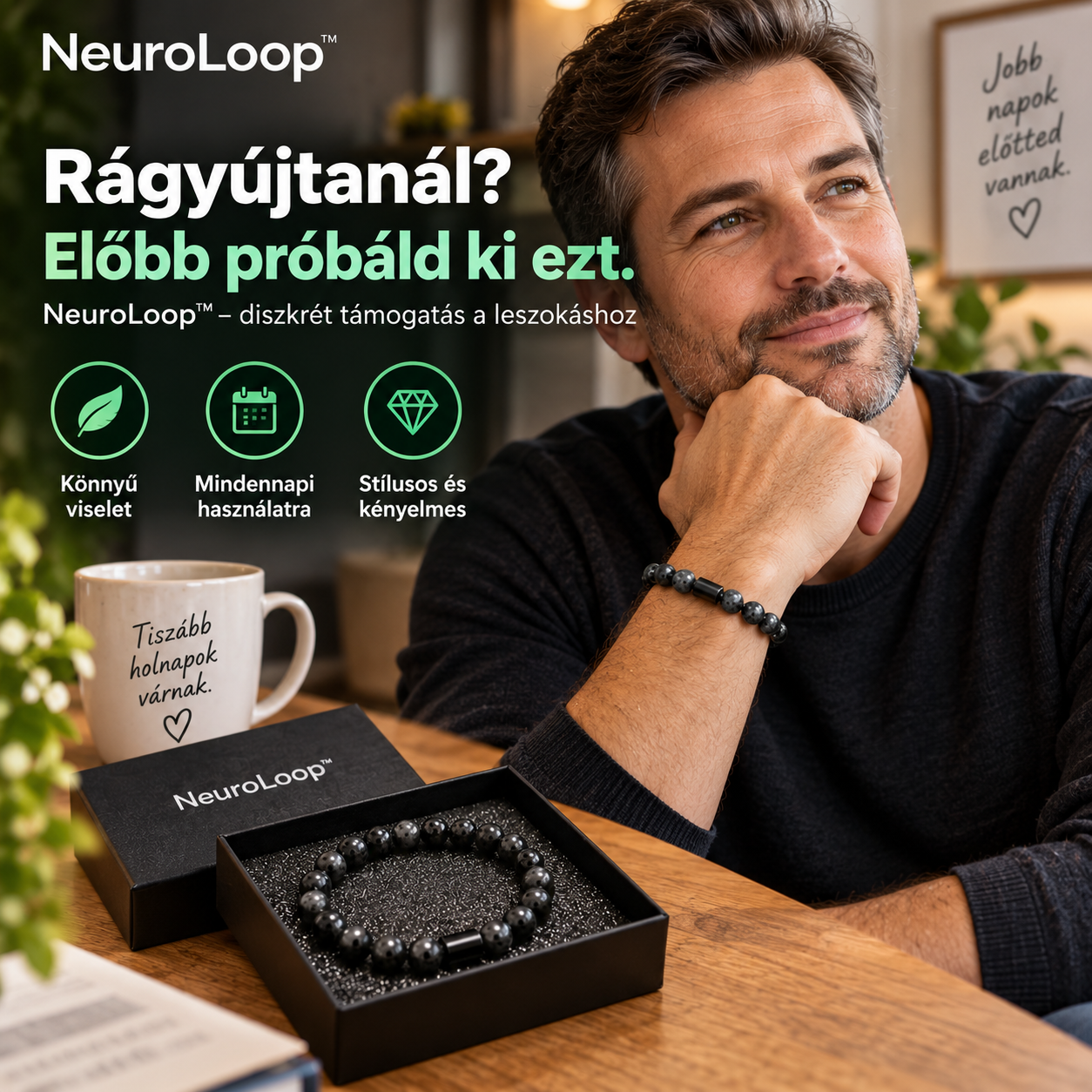 NeuroLoop™ – Hagyd abba a dohányzást már 4 nap alatt, és szabadulj meg a sóvárgástól végleg. Anti Smoking Bracelet