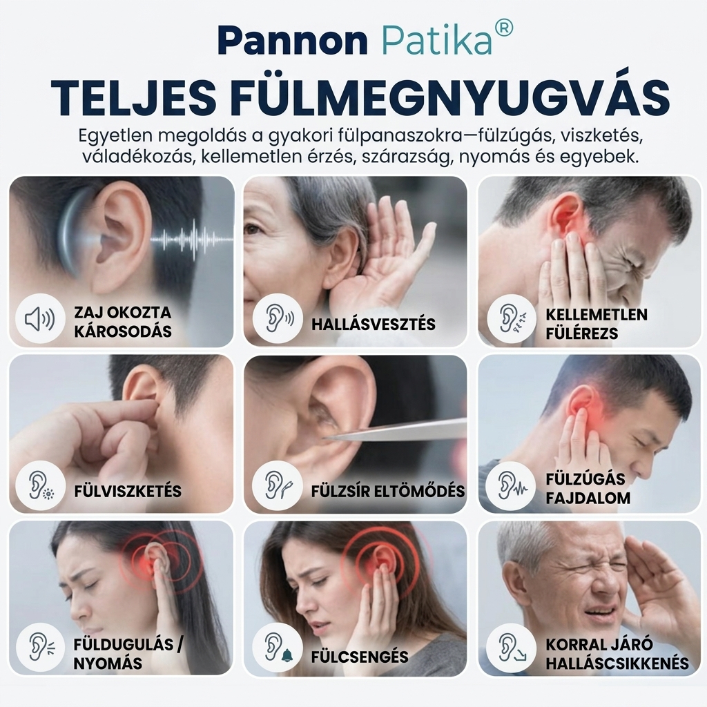 Pannon Patika® HALLÁSHELYREÁLLÍTÓ MIKROTŰ TAPASZOK ✅ Célzott támogatás hallásvesztés, fülzúgás (tinnitus), fülgyulladások, egyensúlyzavarok és a korral járó hallásromlás esetén.