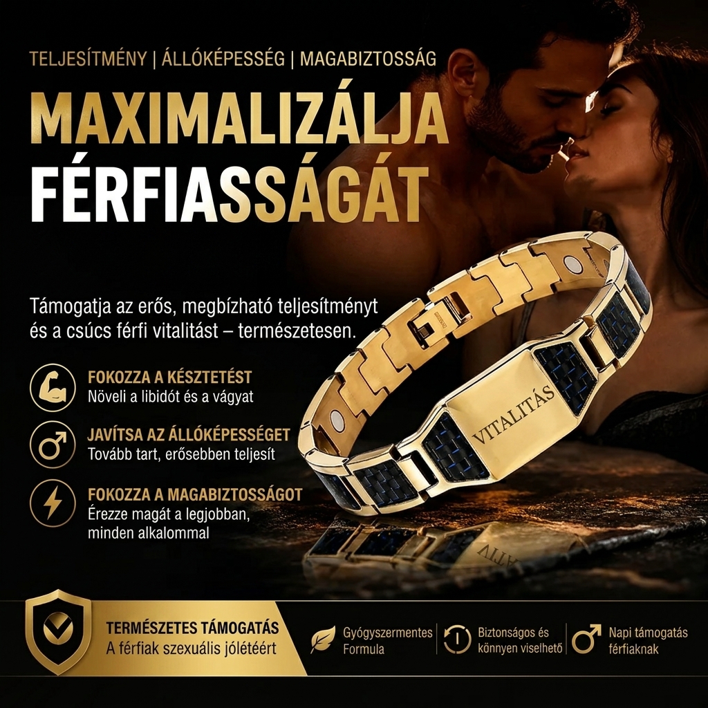 ✨🔥 Férfi erő- és vitalitáskarkötő 💯🎂 Emeld az energiádat, stílusodat és önbizalmadat