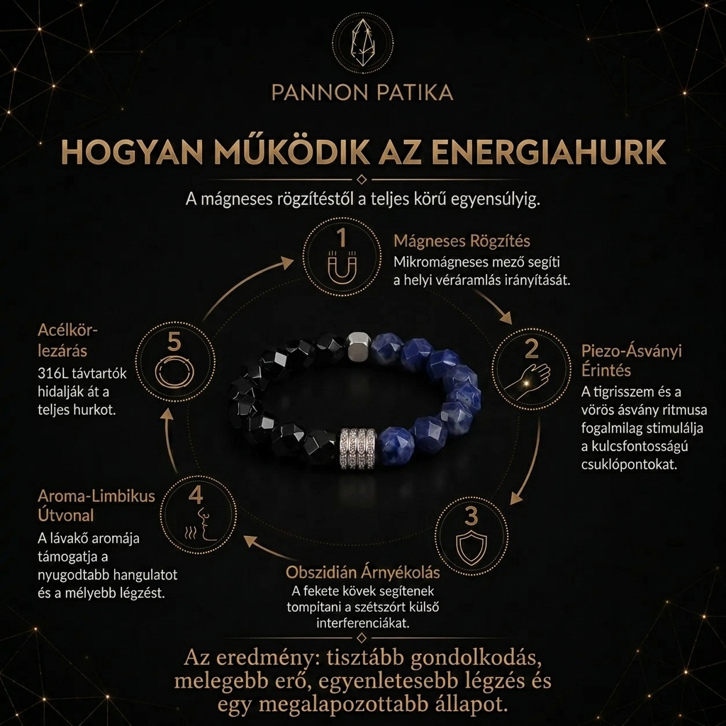 Pannon Patika™ Férfi Fókusz és Egyensúly Karkötő
