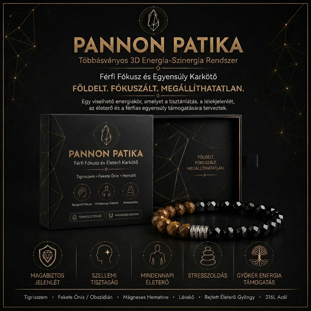 Pannon Patika™ Férfi Fókusz és Egyensúly Karkötő