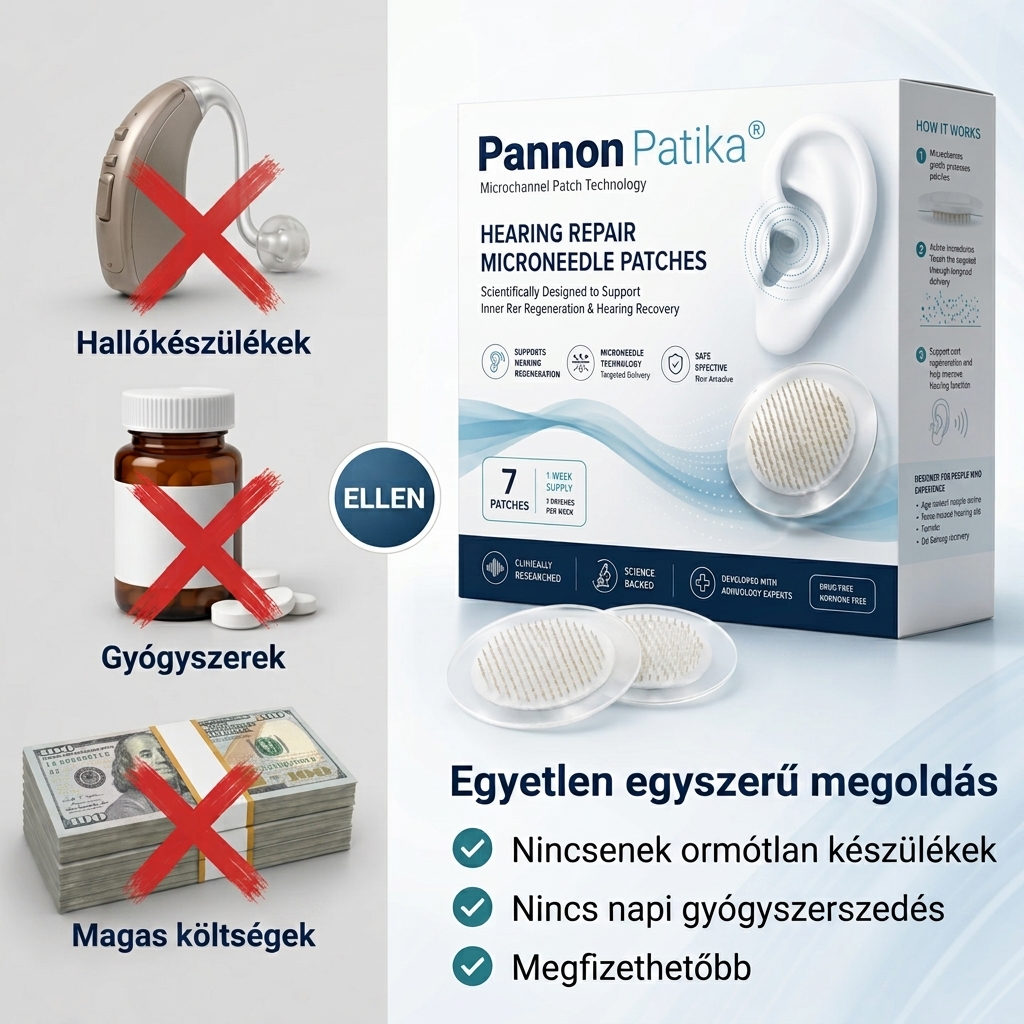 Pannon Patika® HALLÁSHELYREÁLLÍTÓ MIKROTŰ TAPASZOK ✅ Célzott támogatás hallásvesztés, fülzúgás (tinnitus), fülgyulladások, egyensúlyzavarok és a korral járó hallásromlás esetén.