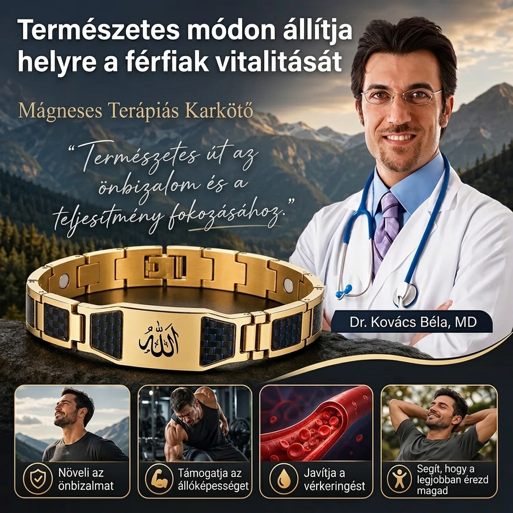 ✨🔥 Férfi erő- és vitalitáskarkötő 💯🎂 Emeld az energiádat, stílusodat és önbizalmadat
