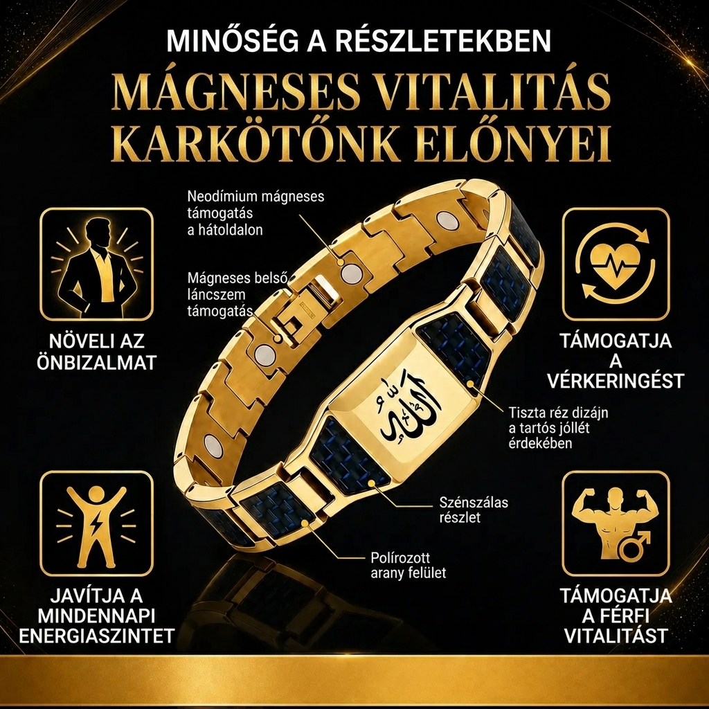 ✨🔥 Férfi erő- és vitalitáskarkötő 💯🎂 Emeld az energiádat, stílusodat és önbizalmadat