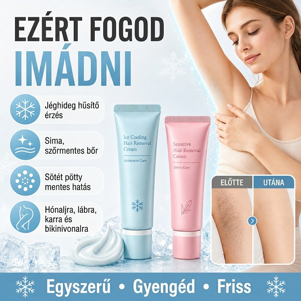 💥 Fájdalommentes, gyengéd szőrtelenítő krém – mostantól otthon, kínzások nélkül!