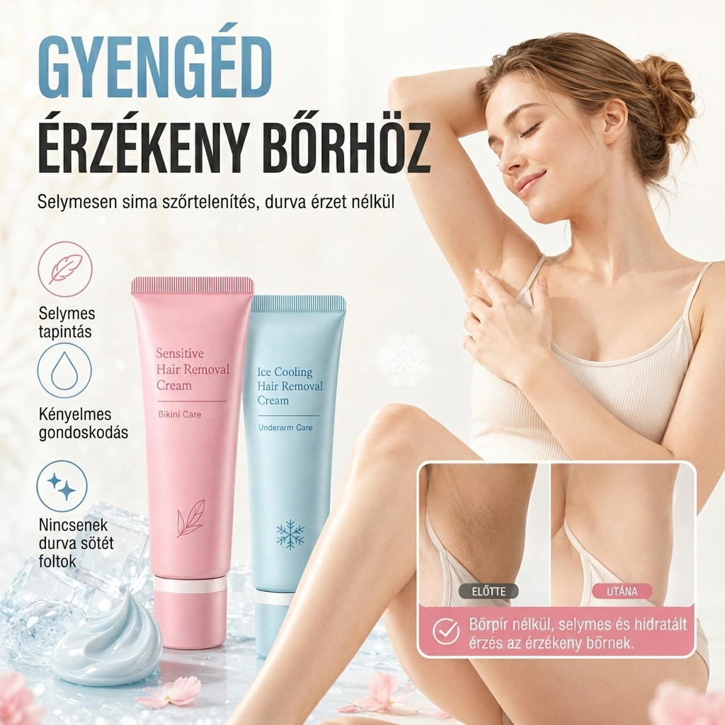 💥 Fájdalommentes, gyengéd szőrtelenítő krém – mostantól otthon, kínzások nélkül!